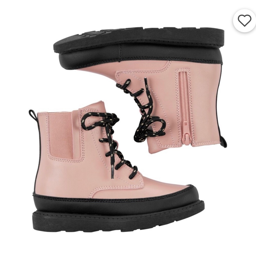 Carters Pink Combat Boots